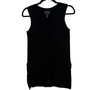 Cynthia Rowley 100% Extrafine Merino Wool Sleeveless Sweater - Black - Large